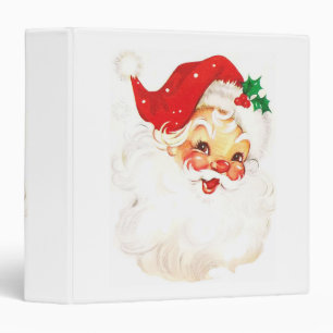Vintage Santa Claus Illustration 3 Ring Binder
