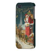 Vintage Santa Claus illustration - iPhone 4/4S Case (Back Left)