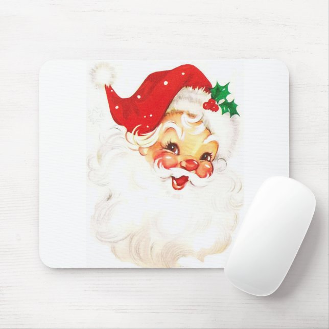 Vintage Santa Claus Illustration Mouse Pad (With Mouse)