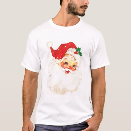 Vintage Santa Claus Illustration T_Shirt