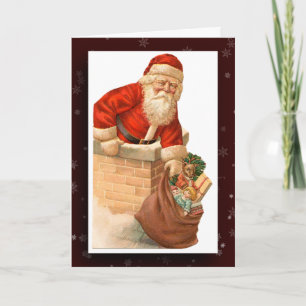 Vintage Santa Claus Image Greeting Card