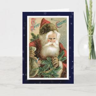 Vintage Santa Claus Image Greeting Card