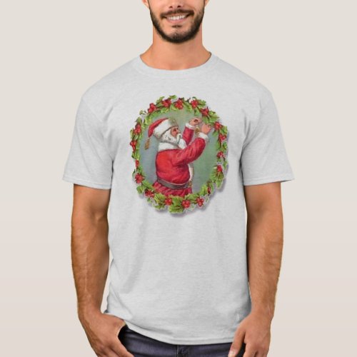 Vintage Santa Claus in a Wreath T_Shirt
