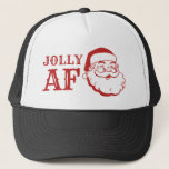 Vintage Santa Claus Jolly AF Funny Christmas Trucker Hat<br><div class="desc">Whether you are or whether you aren't, this hat proclaims to the world that you're in the Christmas spirit. In fact, you're jolly AF! It's perfect for anyone who loves Christmas (or doesn't--lol) and may, at times, be a bit of a humbug. For a tee with a slight variation on...</div>