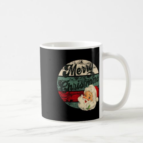 Vintage Santa Claus Merry Christmas Face Old Fashi Coffee Mug