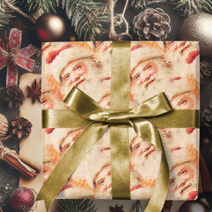 Vintage Santa Claus Merry Christmas Wrapping Paper