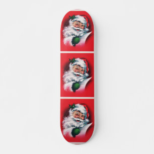 Vintage Santa Claus,Merry Xmas, happy Santa Claus, Skateboard