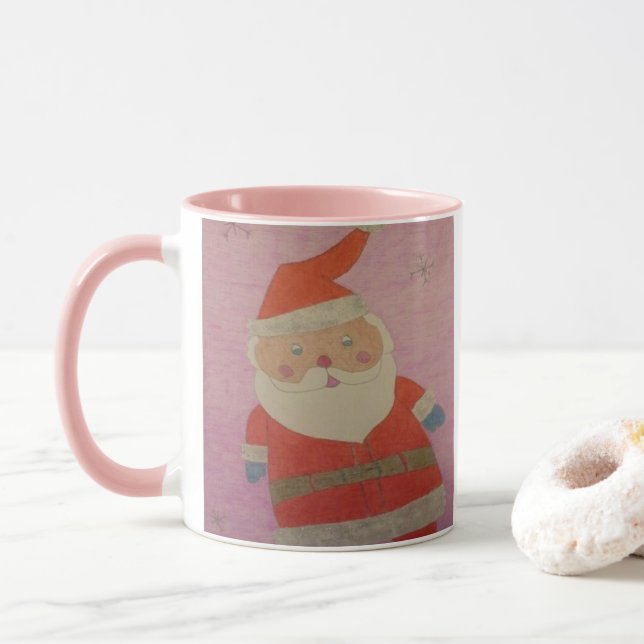 Vintage Santa Claus Mug (With Donut)