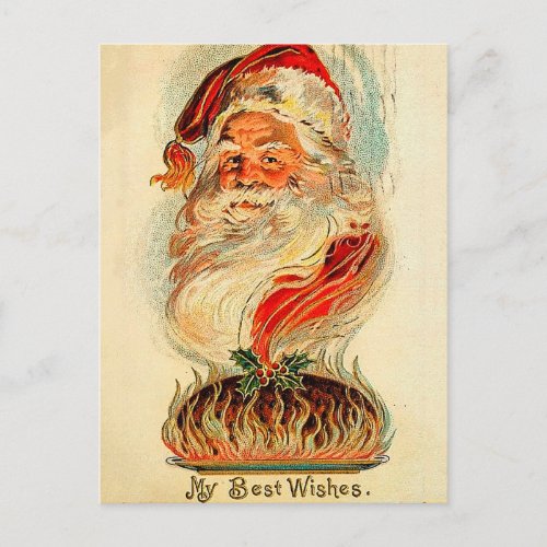 Vintage Santa Claus _ My Best Wishes Holiday Postcard