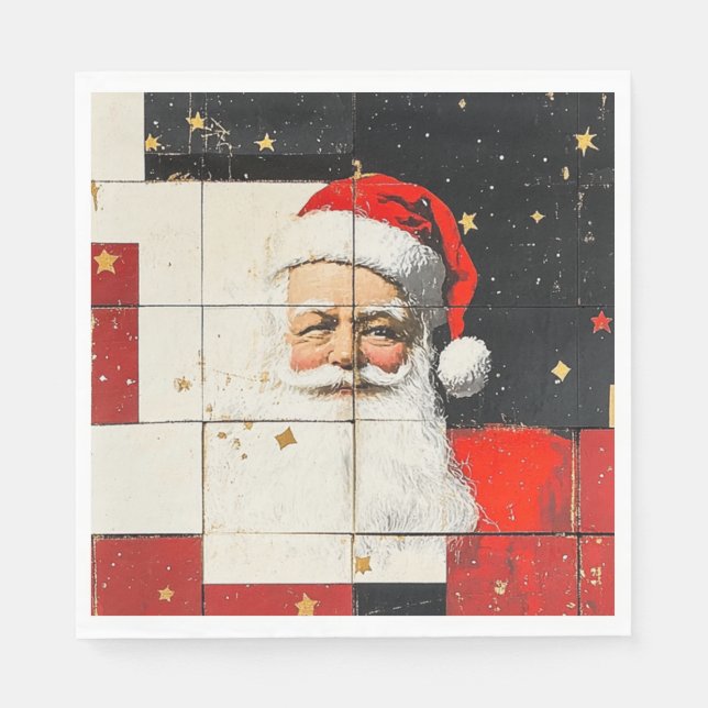 Vintage Santa Claus Napkins (Front)