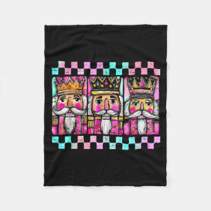 Vintage Santa Claus Nutcracker Christmas Holiday C Fleece Blanket