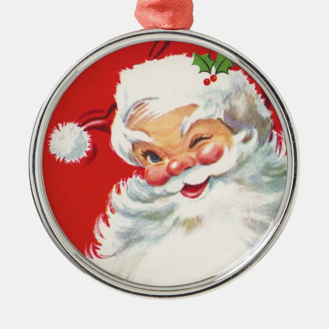 Vintage Santa Claus Ornament (Front)