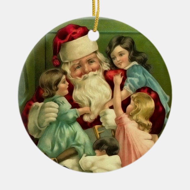 Vintage Santa Claus Ornament (Front)