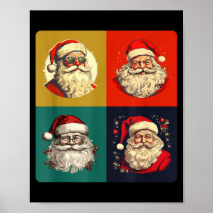 Vintage Santa Claus P Art - Retro Funny Christmas Poster