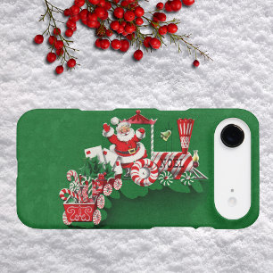 Vintage Santa Claus Peppermint Candy Train iPhone 17 Air Case