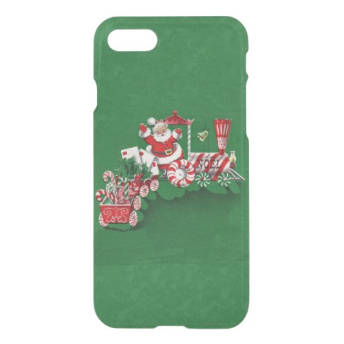 Vintage Santa Claus Peppermint Candy Train iPhone SE87 Case