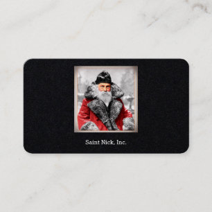 Vintage Santa Claus Photo / Painting Business Card