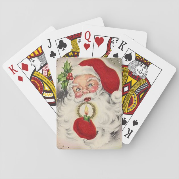 Lot of 9 Christmas Santa SINGLE Vintage Swap Trading Playing Cards 