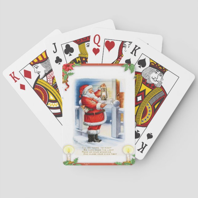 Vintage Santa Claus Poker Cards (Back)