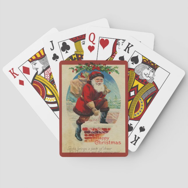 Vintage Santa Claus Poker Cards (Back)