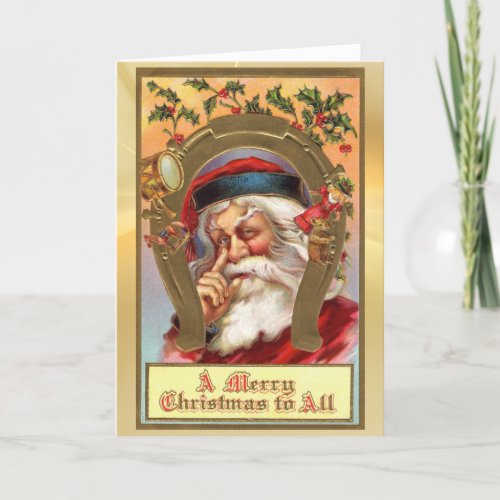 Vintage Santa Claus Portrait Christmas Card
