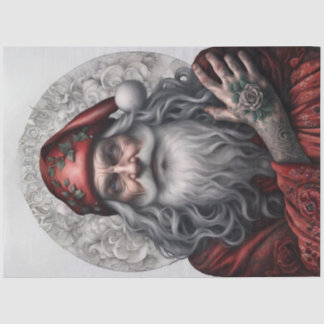 Vintage Santa Claus Portrait Decoupage Paper