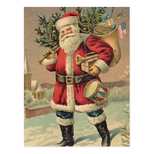 Vintage Santa Claus Postcard | Zazzle