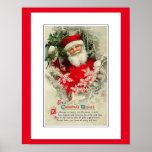 Vintage Santa Claus Poster at Zazzle