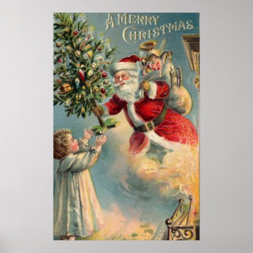 Vintage Santa Claus Poster