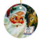 Vintage Santa Claus & Reindeer Christmas Ornament