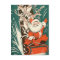 Vintage Santa Claus + Reindeer Sledding Retro xmas