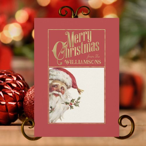 Vintage Santa Claus Retro Christmas Card
