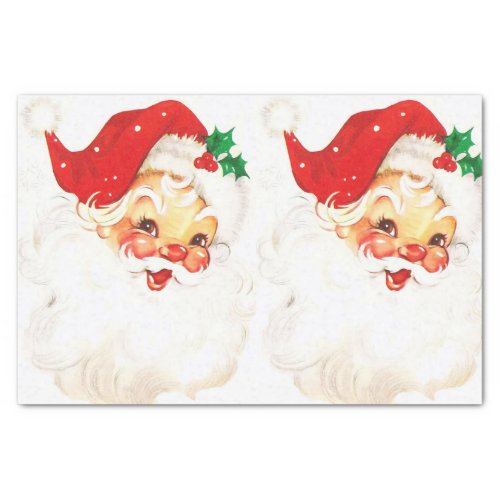 Vintage Santa Claus Retro Christmas Tissue Paper