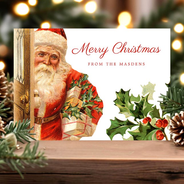 Vintage Santa Claus Retro Holiday Christmas Postcard (Creator Uploaded)