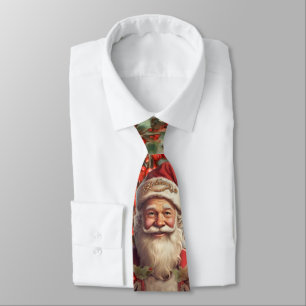 Vintage Santa Claus Saint Nicholas Christmas Neck Tie