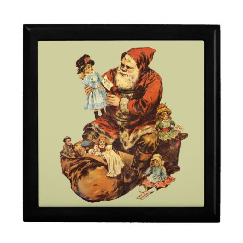 Vintage Santa Claus St Nickn Art Print Jewelry Box