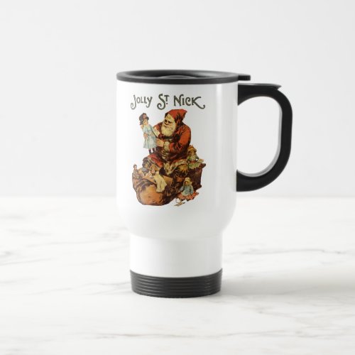 Vintage Santa Claus St Nickn Art Print Travel Mug