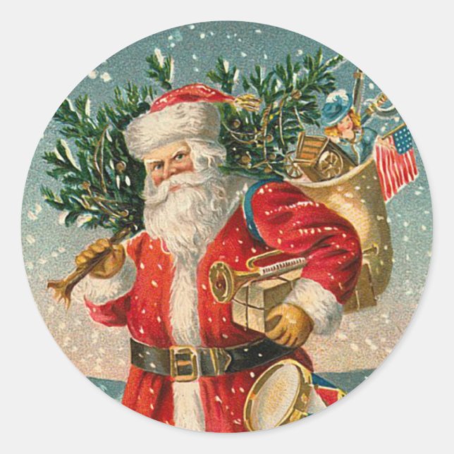 Vintage Santa Claus sticker (Front)
