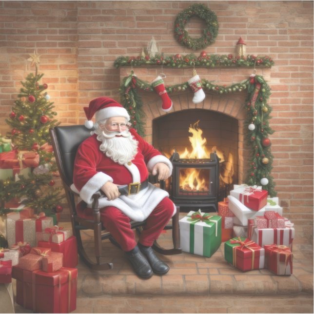 Vintage Santa Claus Sticker (Front)