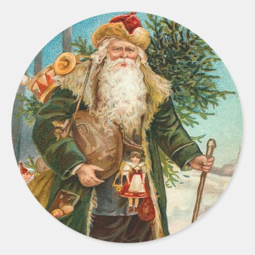 Vintage Santa Claus sticker