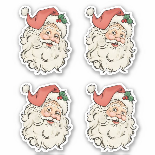 vintage Santa claus Sticker (Front)