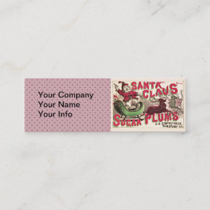 Vintage Santa Claus Sugar Plums Ad Antique Candy Mini Business Card