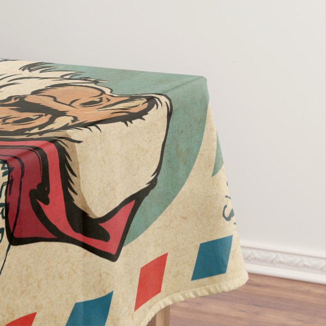 Vintage Santa Claus Tablecloth (In Situ)