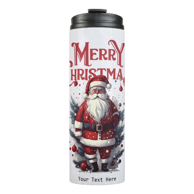 Vintage Santa Claus Thermal Tumbler (Front)