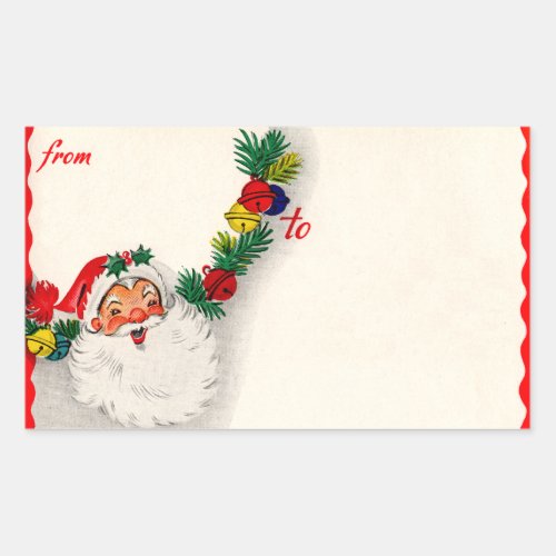 Vintage Santa Claus ToFrom Stickers
