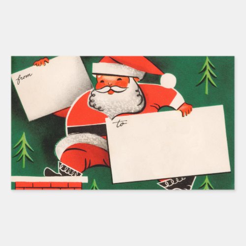 Vintage Santa Claus ToFrom Stickers