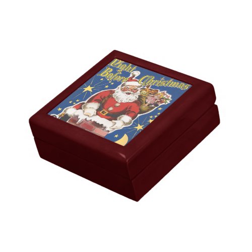 Vintage Santa Claus Twas Night Before Christmas Gift Box