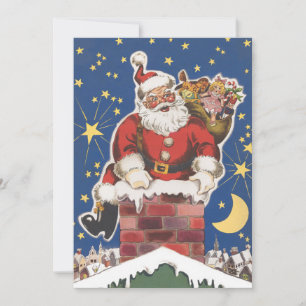 Vintage Santa Claus, Twas Night Before Christmas Invitation