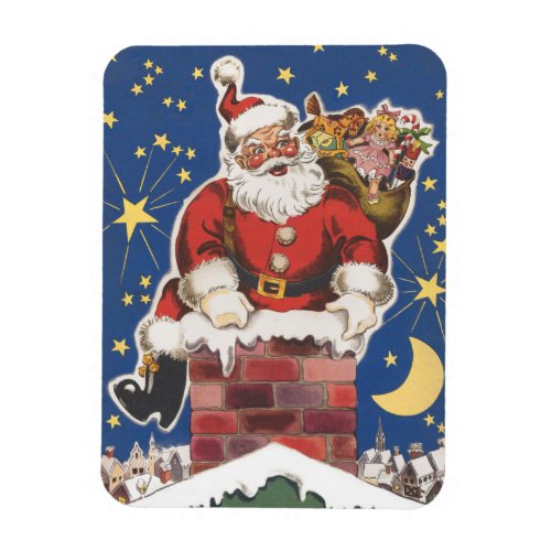 Vintage Santa Claus Twas Night Before Christmas Magnet