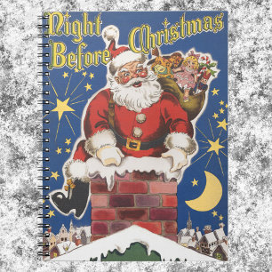 Vintage Santa Claus, Twas Night Before Christmas Notebook